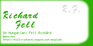 richard fell business card